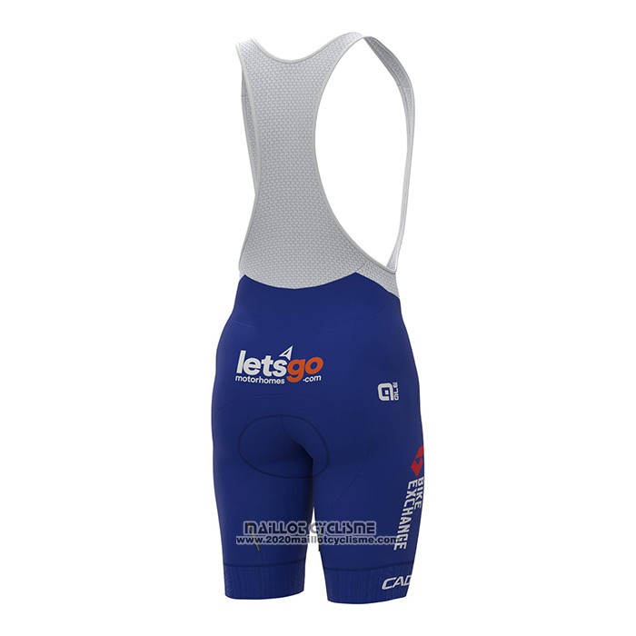 2022 Gilet Coupe Vent Bike Exchange Bleu Manches Courtes et Cuissard